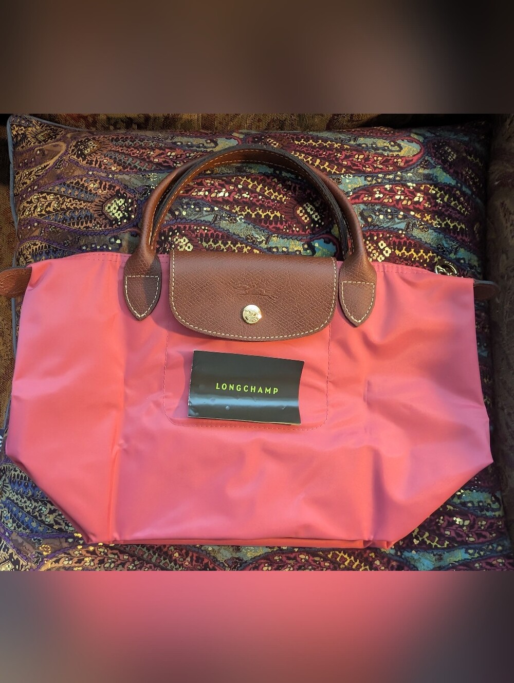 Longchamp Women's Small Le Pliage Top-Handle Tote In Grenadine (Coral Pink)